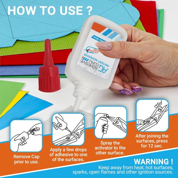Premium CA Glue + Activator: Fast-Bond Adhesive for Wood, Metal & Crafts - Image 5