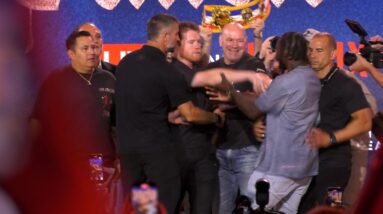 Dana White Steps In as Canelo Shoves Crawford in MMA Mayhem 12 CANELO PUSHES CRAWFORD