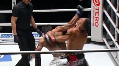 Gingsanglek Unleashes Stunning Spinning Backfist KO 2 mfonebackfist